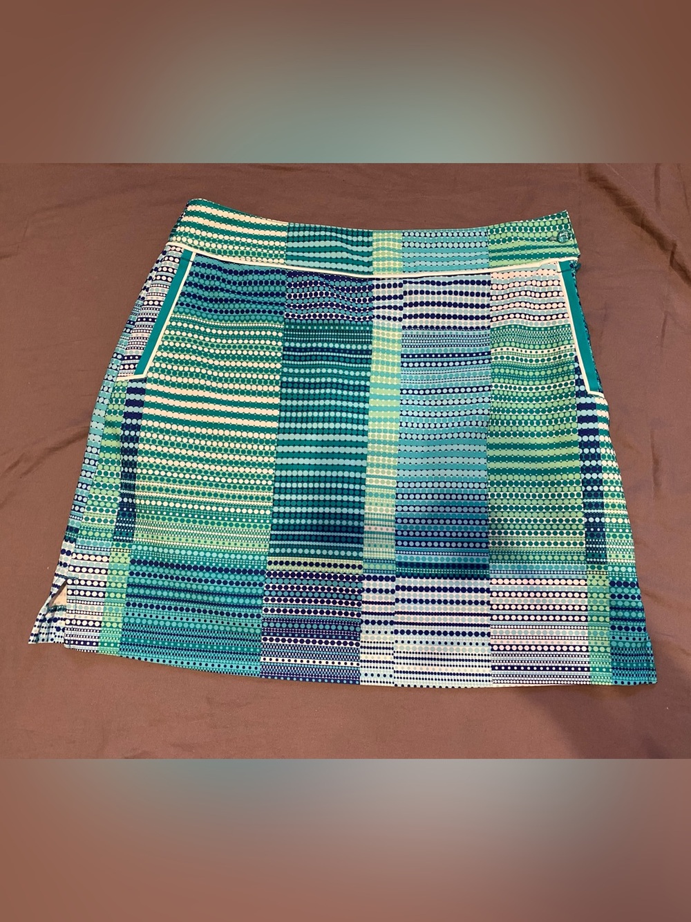 EP Pro athletic blue green white skort with pockets, 28 inch waist